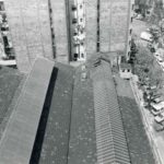 Vista de la coberta sobre el carrer Comte Borrell. - tardor del 88