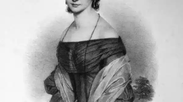 Il·llustració de la pianista Clara Schuman. Domini públic